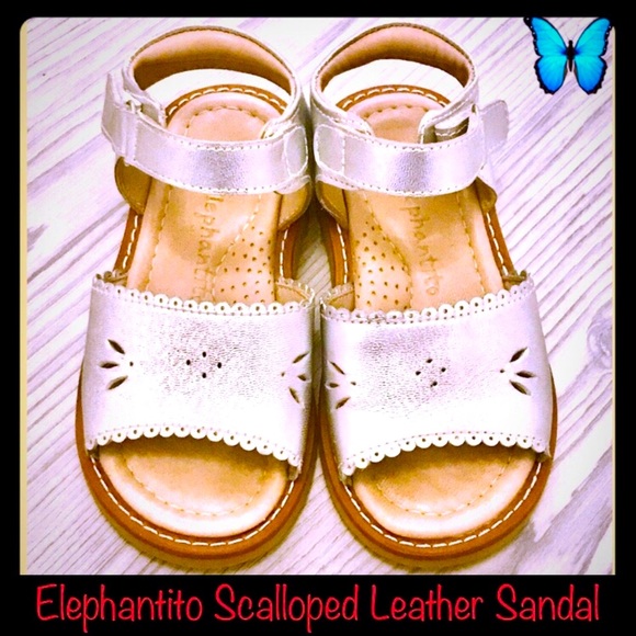 Elephantito Other - ELEPHANTITO SILVER LEATHER SCALLOPED SANDAL